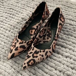 Zara Leopard Brown and Black Kitten Heels